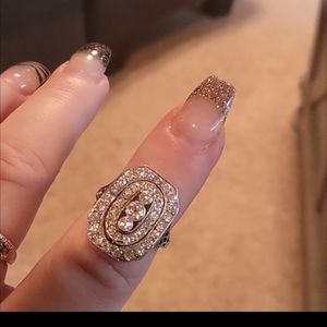 14 kt gold vintage diamond cocktail ring